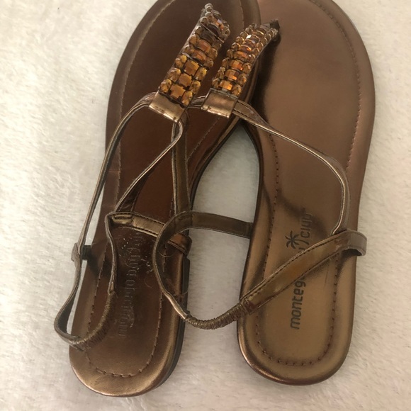 Montego Bay Club  Sandals  W/Crystal Jewels Sz 8 - Picture 3 of 4